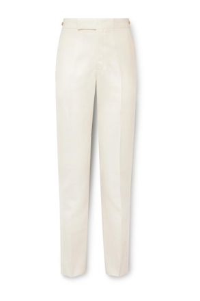 Gabriela Hearst Sebastian Slim-Fit Straight-Leg Wool, Silk and Linen-Blend Twill Trousers