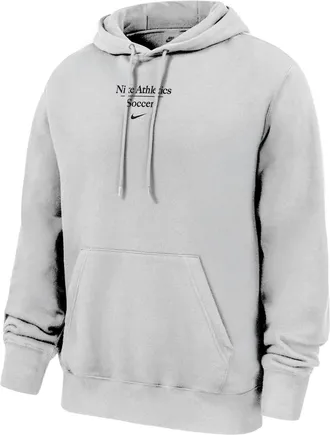 Nike Mens Club Fleece Soccer Pullover Hoodie in White | M31233SC25-WHT