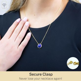 MAX + STONE 18k Gold Over Sterling Silver 3.2 Ct. 10x10mm Round Gemstone Necklace