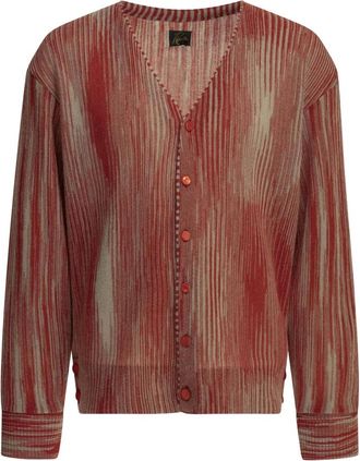 Needles Jacquard Gebreide Vest - Heren - Vesten - Rood - XL - Wol - Truien & Vesten