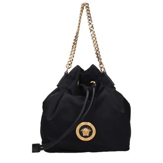 Versace Black Fabric Womens Handbag