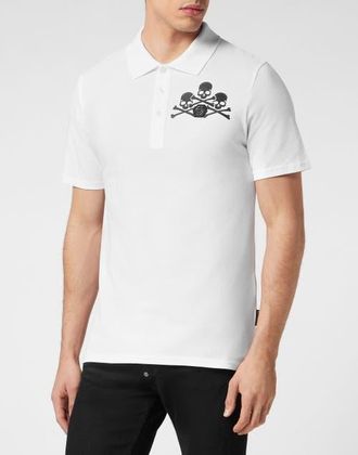Philipp Plein Polo Shirt Skull Men in White at Nordstrom, Size Xxx-Large