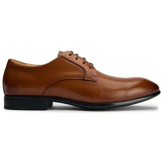 Sole Mens Ldn Wide Fit Derby Shoes - Tan Leather - Size UK 10