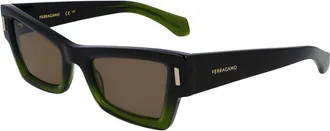 Ferragamo Womens Gancini Rivets 53Mm Sunglasses