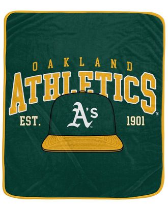 Pegasus Sports Oakland Athletics Mlb Vintage Royal Plush Throw Blanket