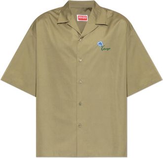 Kenzo Shirt met korte mouwen - Heren - Korte mouwen Overhemden - Groen - S - Katoen - Overhemden