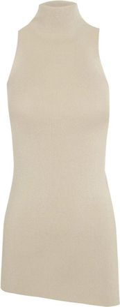 Cortana Ivory Gebreide Top - Dames - Coltruien - Beige - XS - Katoen - Truien & Vesten