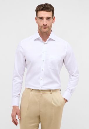 Eterna Langarmhemd ETERNA MODERN FIT, Herren, Gr. 42, Normalgr&ouml;ssen, weiss (wei&szlig;), 100% Baumwolle, tailliert, Manschette, Hemden Langarmhemd, NON IRON (b&uuml;gel