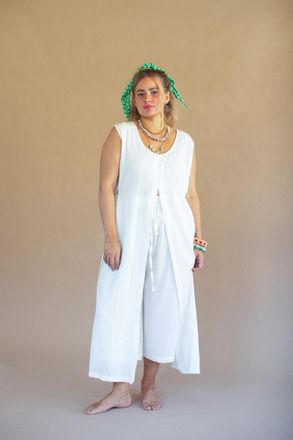 Kalalou Pants With Elastic And Button Closure-Cotton