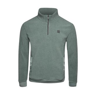 Soul Star Mens Fleece Jacket 1/4 Zip High Neck 100% Polyester Long Sleeve Jackets for Men, Green Colour, size- 2XL