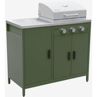 Sweeek Barbecue a gas 3 bruciatori, 3 ante, 2 spazi di stoccaggio