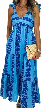 THML Clothing Womens The Seascape Dress In Blue