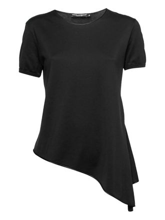 Dolce & Gabbana asymmetrical-hem t-shirt - Black
