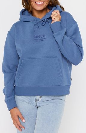 Rip Curl Surf Staple Relaxed Fit Cotton Blend Hoodie in Moonlight Blue at Nordstrom, Size X-Large