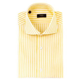 Barba Casual Overhemden - Heren - Casual Overhemden - Geel - M - Katoen - Overhemden