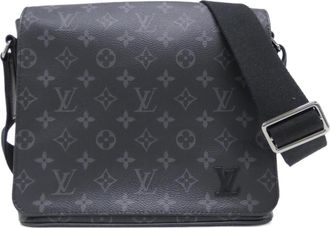 Louis Vuitton Black Coated Canvas Shoulder Bag (Pre-Owned)