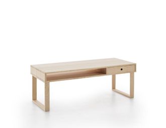 HOGAR 24 Mesa de centro de madera maciza natural, color natural