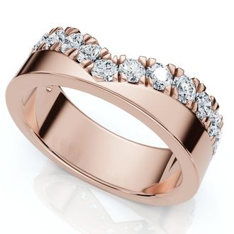 Pompeii3 3/4Ct Diamond Kai Wedding Stackable Guard Ring 14k Gold or Platinum Lab Grown