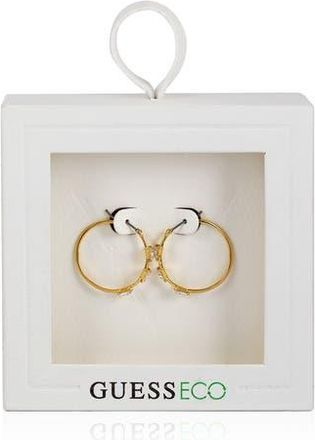 Guess Cubic Zirconia Triangle Hoop Earrings in Goldtone at Nordstrom Rack