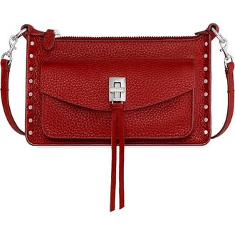 Rebecca Minkoff Mini Darren Leather Crosssbody Bag in Siren at Nordstrom
