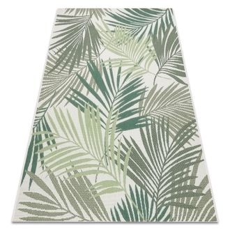 RugsX Alfombra De Cuerda Sisal Color 19433/062 Hojas Verdes Selva Green 140x200 Cm
