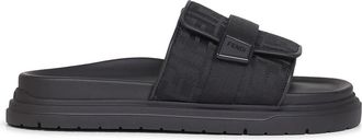 Fendi Chunky Slides - Heren - Sandalen - Zwart - 40 EU - Leer - Schoenen