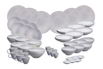 Bj&ouml;rn Borg Juego de vajilla STONE - 48 Piezas - Gris luna