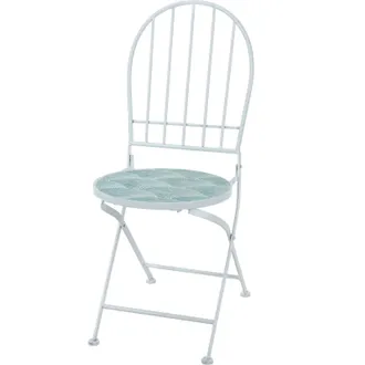 Ambiance Ambiance Silla De Balc&oacute;n Plegable Blanca Elegante