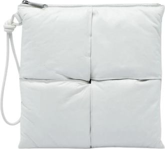 Bottega Veneta Pre-owned Leren Clutch - Dames - Vintage Clutch - Wit - ONE Size - Leer - Vintage