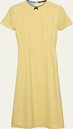 Prada Polka-Dot Silk Midi Dress