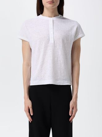 KANGRA T-shirt girocollo in puro lino a maniche corte