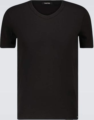 Tom Ford Stretch-cotton V-neck T-shirt