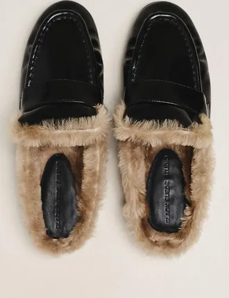 Black Suede Studio Theo Loafers