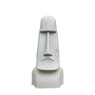 Wanda Collection Estatua gigante de jard&iacute;n moai de isla de pascua en fibrocemento 2m
