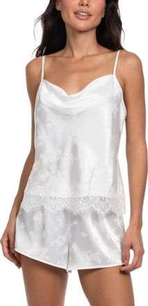 In Bloom by Jonquil Shane Satin Jacquard Short Pajamas in Ivory at Nordstrom, Size X-Small