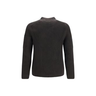 C.P. Company Full-Rib Cotton Knit Sweater - Brown