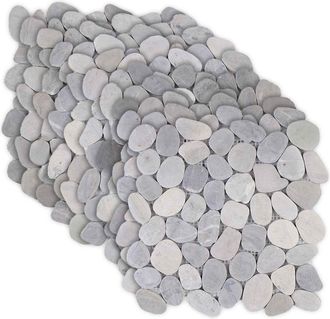 vidaXL Baldosas De Guijarros Gris 30 X 30 Cm Guijarro De R&iacute;o Vidaxl