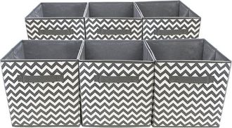 Sorbus Set Of 6 Foldable Storage Cube Basket Bin