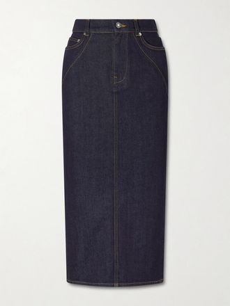 Givenchy Gonna Midi In Denim A Pannelli - Blu