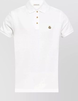Moncler short sleeve polo shirt straight cut collar
