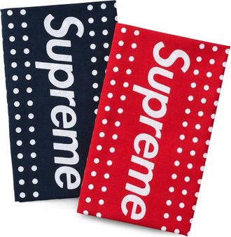 SUPREME Twee Tenugui dots handdoekjes - Rood