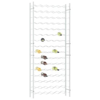 Berkfield Home Modern Wine Rack for 96 Bottles White Metal