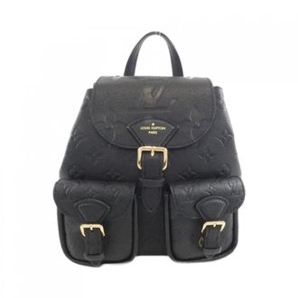 Louis Vuitton Black Leather Backpack (Pre-Owned)