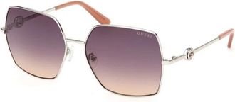 Guess Vierkante Zonnebril - Dames - Zonnebrillen - Grijs - 58 MM - Accessoires