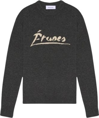 Études Studio Truien & Vesten, Heren, Grijs, XL, Wol, Yak Ronde Hals Trui