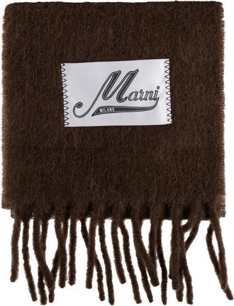 Marni Accessoires, Dames, Bruin, ONE Size, Wol, Woolen Scarf