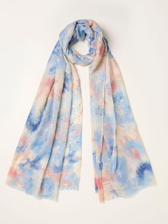Fat Face FatFace Blue Abstract Foil Printed Lightweight Scarf