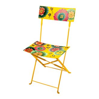 Pylones Silla plegable amarillo acero 43 x 46 x 83 cm