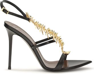 Giuseppe Zanotti Womens Sandals Slim Black Leather Calf