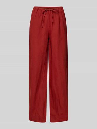 Marc O'Polo Straight Fit Leinenhose aus reinem Leinen in Bordeaux, Gr&ouml;&szlig;e 34